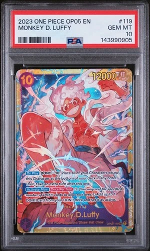 2023 One Piece Monkey D. Luffy Awakening of The New Era PSA10 OP05-119 SEC Gear5