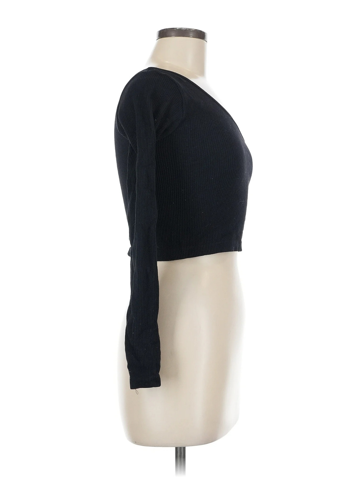 Zara Women Black Long Sleeve Top M thumbnail 3