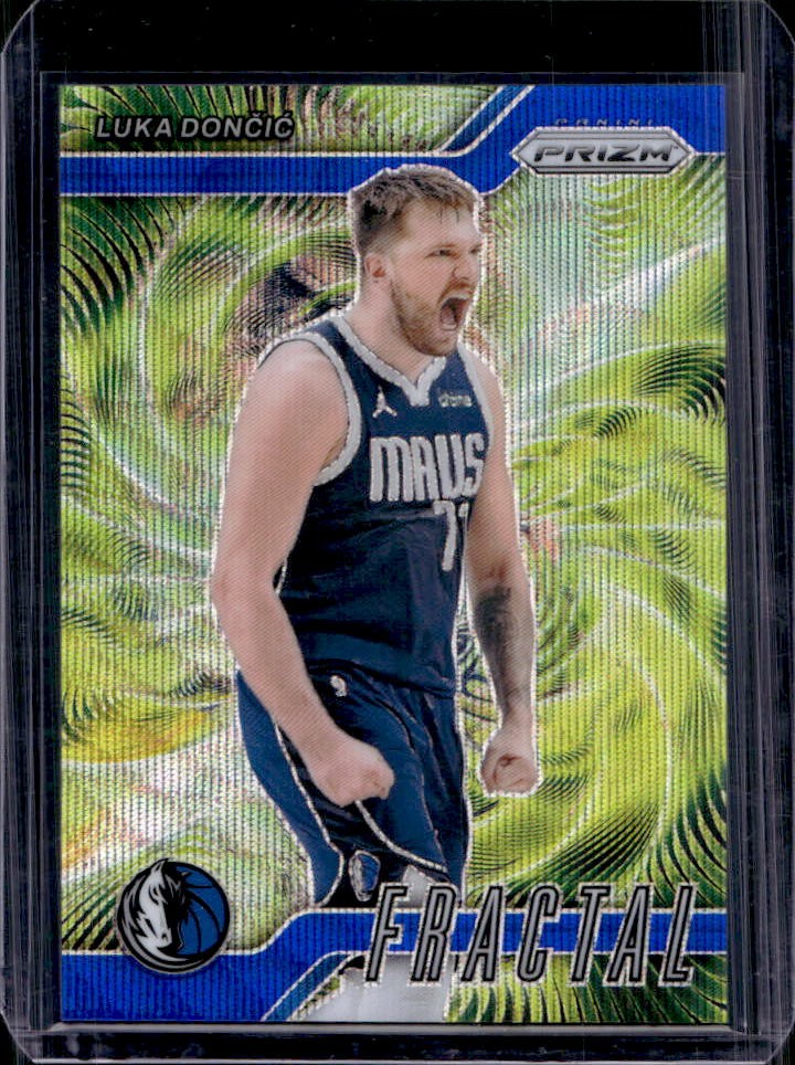 2024-25 Panini Prizm Luka Doncic Fractal Blue Wave #73/175 Mavericks