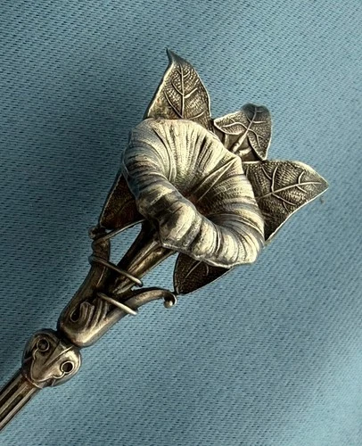 Gorham Sterling Pate Knife Server Morning Glory Patt 8 1/2 In Mono 60.9 Gr