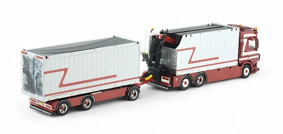 TEKNO, SCANIA R580 6x2 rigido con gru e 1+2 assi G&J VAN LEEUWEN, 1/50,  TEK8... - Immagine 3 di 4