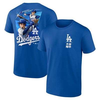 Men's Shohei Ohtani Royal Los Angeles Dodgers Anime Player T-Shirt