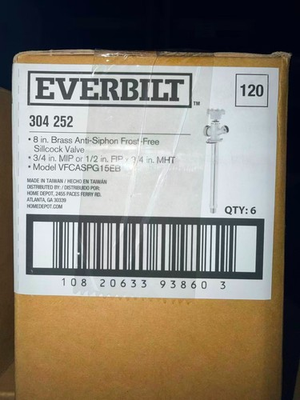 #ad #ad Lot of 6 Everbilt 1 2 in x 8 in Brass Anti Siphon Frost Free Sillcock Valve $110.00