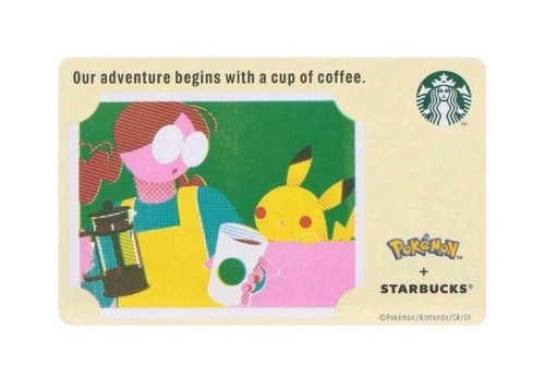 Tarjeta de colaboración Starbucks Pokémon Pikachu de Japón - Imagen 1 de 3