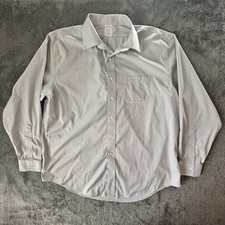 Brooks Brothers Mens 17-36 Traditional Gingham Shirt Gray White Supima Cotton