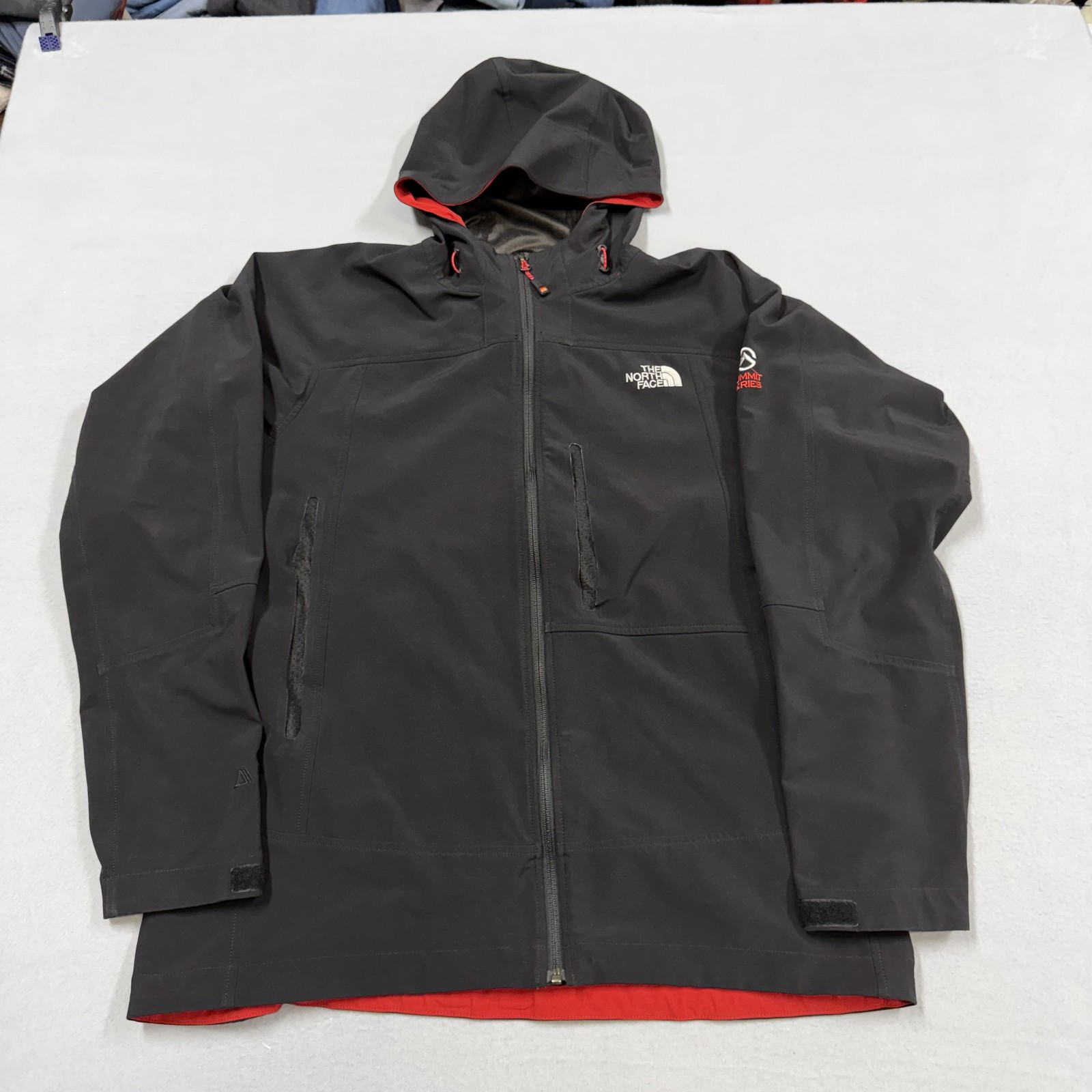 The North Face Jacket Mens XL Black Summit Series Softshell Hooded Full Zip