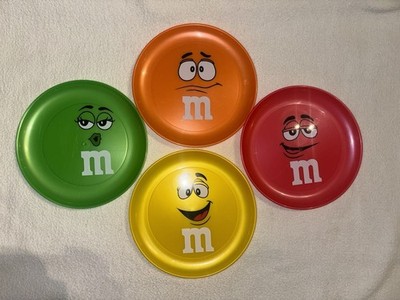 M&Ms Teller Kunststoff Charaktere Farben Rot, Gelb, Orange, Grün Plastikteller