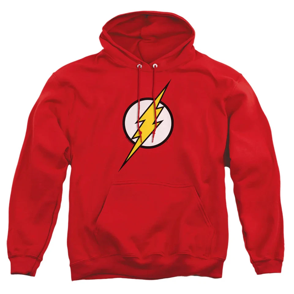 Sudadera con capucha roja Justice League of America Flash Logo para hombre Foto 3 de 3
