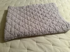 Pottery Barn Kids Belgian Flax Linen Diamond Quilted Lavender Crib Quilt