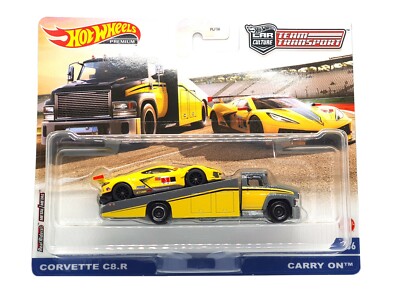 Hot Wheels Premium Team Transport Corvette C8.R Carry Kids Diecast