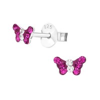 Schmetterling Kinder Ohrstecker 925 Silber Zirkonia MäDchen Ohrringe Geschenk