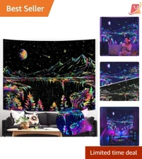 Blacklight Tapestry Polyester 60"x44" Glow in Dark Wall Art for Bedroom Decor