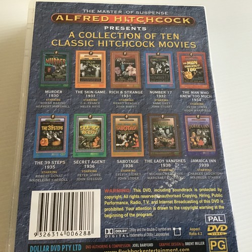Alfred Hitchcock Collection: A Collection of Ten Classic Hitchcock Movies DVD - Picture 4 of 10