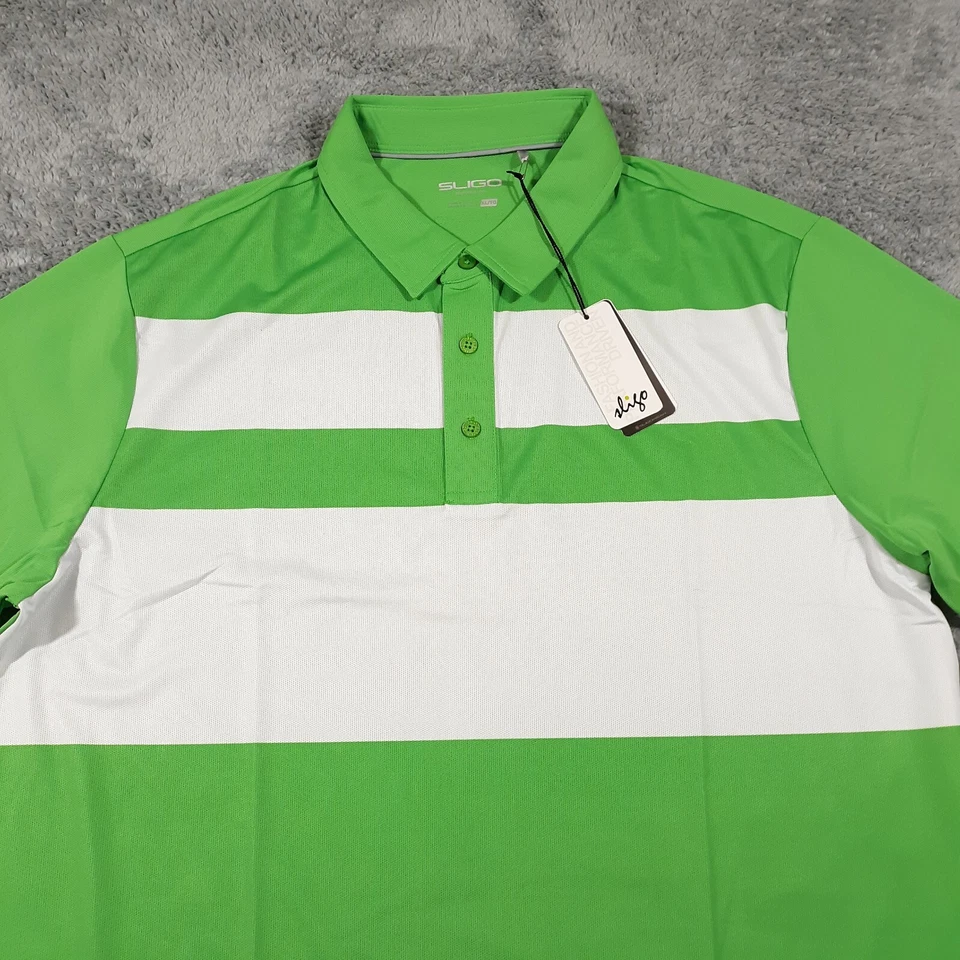 Sligo Golf Performance Polo Shirt Mens Size XL Green Brock NEW - Image 2 of 4