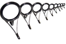 set Solid Silicon Carbide (SIC) Ring-locked Spinning Rod Guides up to #50