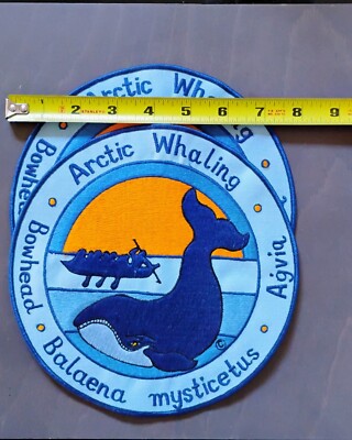 Barrow Alaska, Arctic Whaling, New 8'' embroidered patch - Brand new