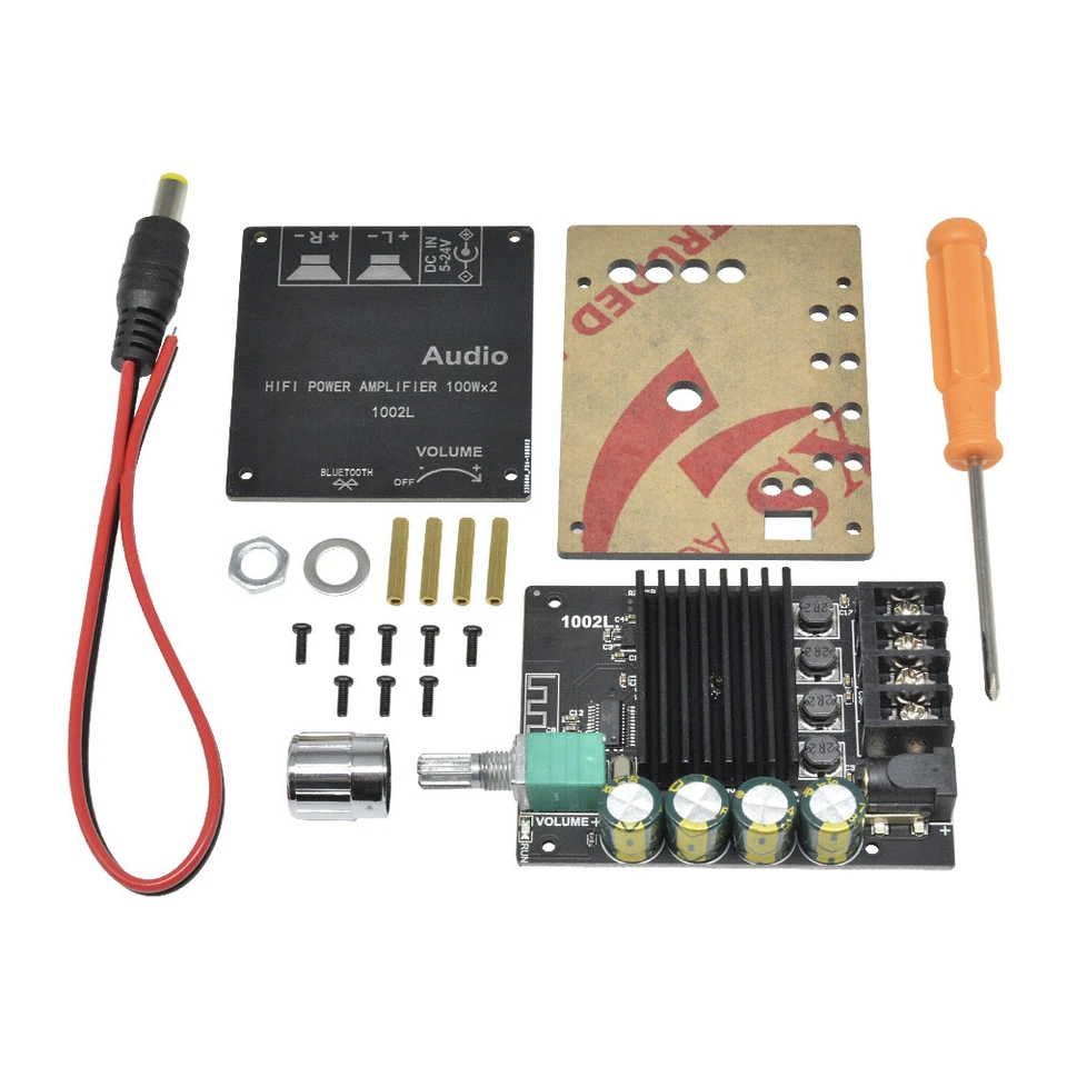 Mini 5.0 TPA3116 2x100W Bluetooth High power Amplifier Board Adjustable Button - image 2 of 4