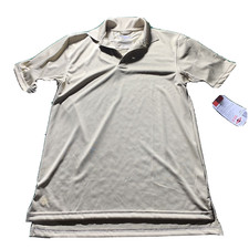 Tru Spec Polo Atlanco Truspec 24-7 Mens MED Gold Khaki Short Sleeve Performance