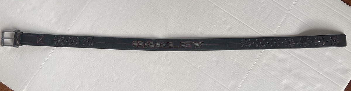 RARE Oakley Y2K Steel Futuristic Gorpcore Leather Designer Belt