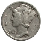 1931-S Mercury Dime