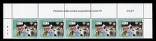 PANAMA 2024 Mint strip stamps - Unido contra la pandemia COVID-19, coronavirus