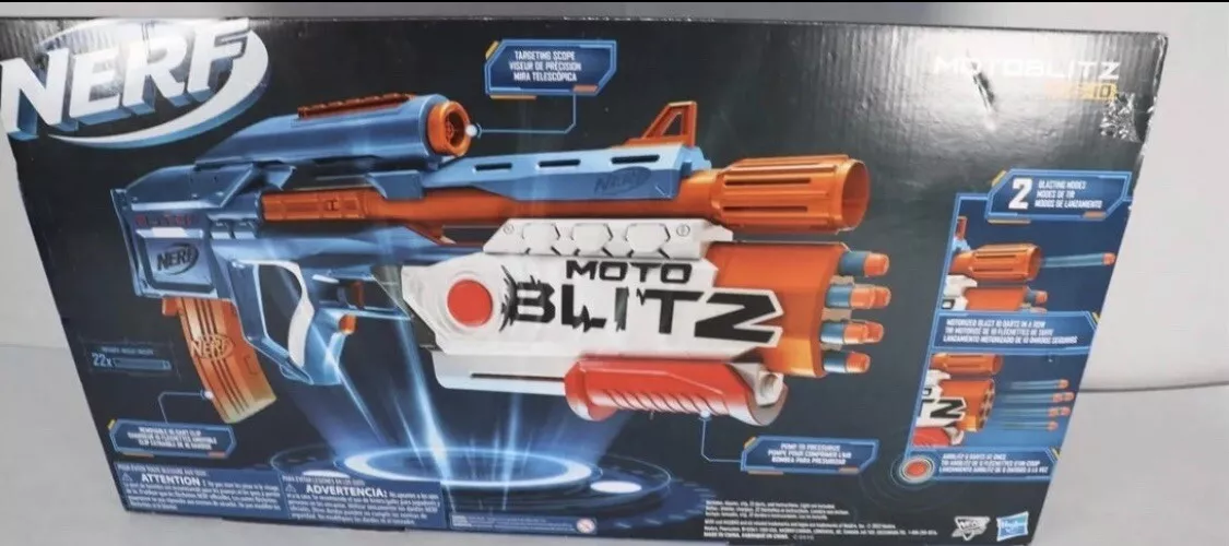 Nerf Elite 2.0 Motoblitz Motorized Blaster Airblitz 6 Darts Includes 22  Darts