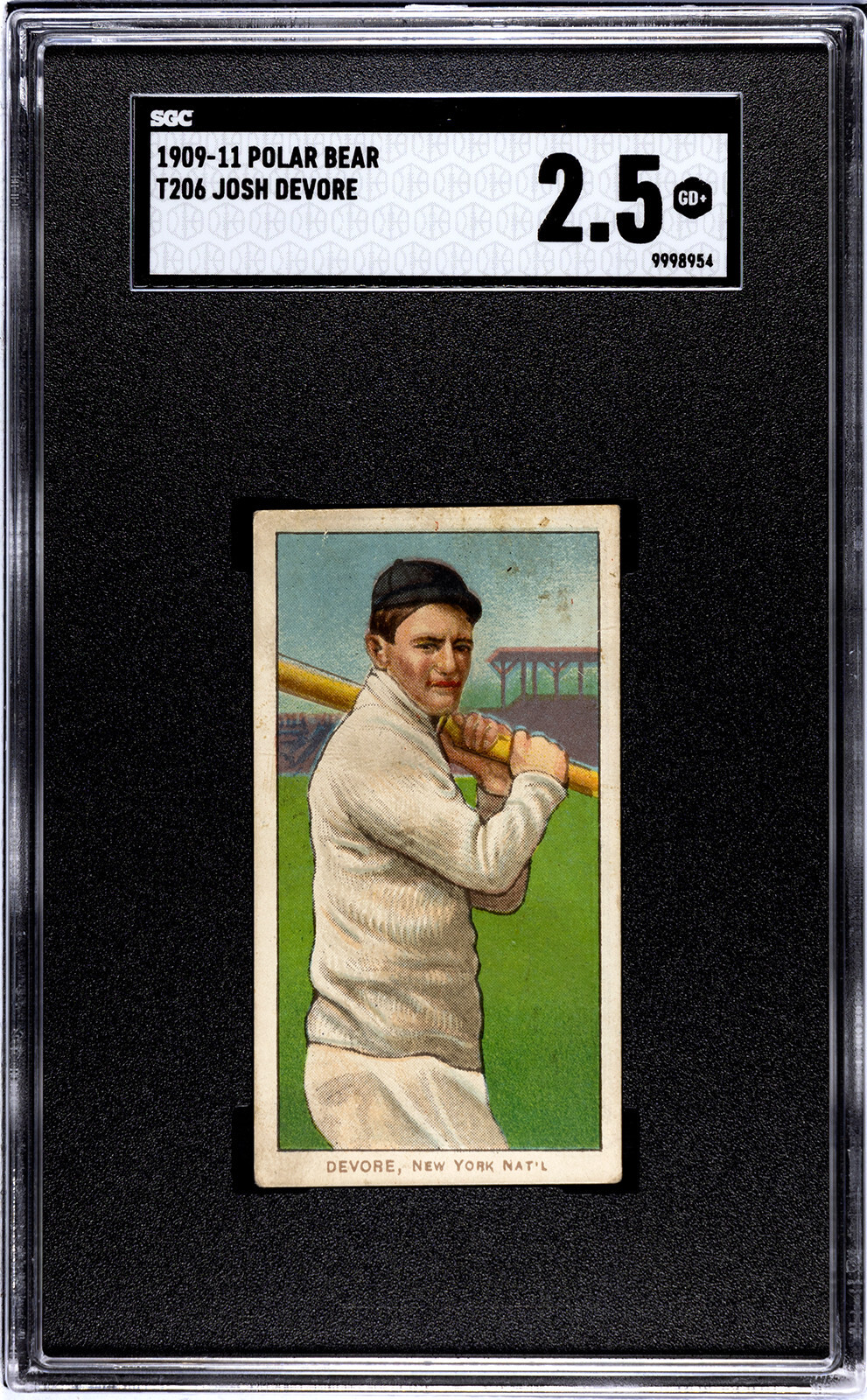 1909-11 T206 Polar Bear JOSH DEVORE SGC 2.5