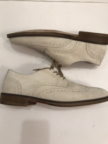 Suede Beige WingTips Shoes Luxury 