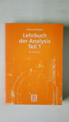 94848 Harro Heuser LEHRBUCH DER ANALYSIS