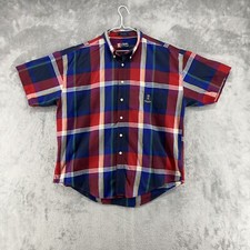Vintage Chaps Ralph Lauren Shirt Mens XL Multicolor Tartan Plaid Button Up READ