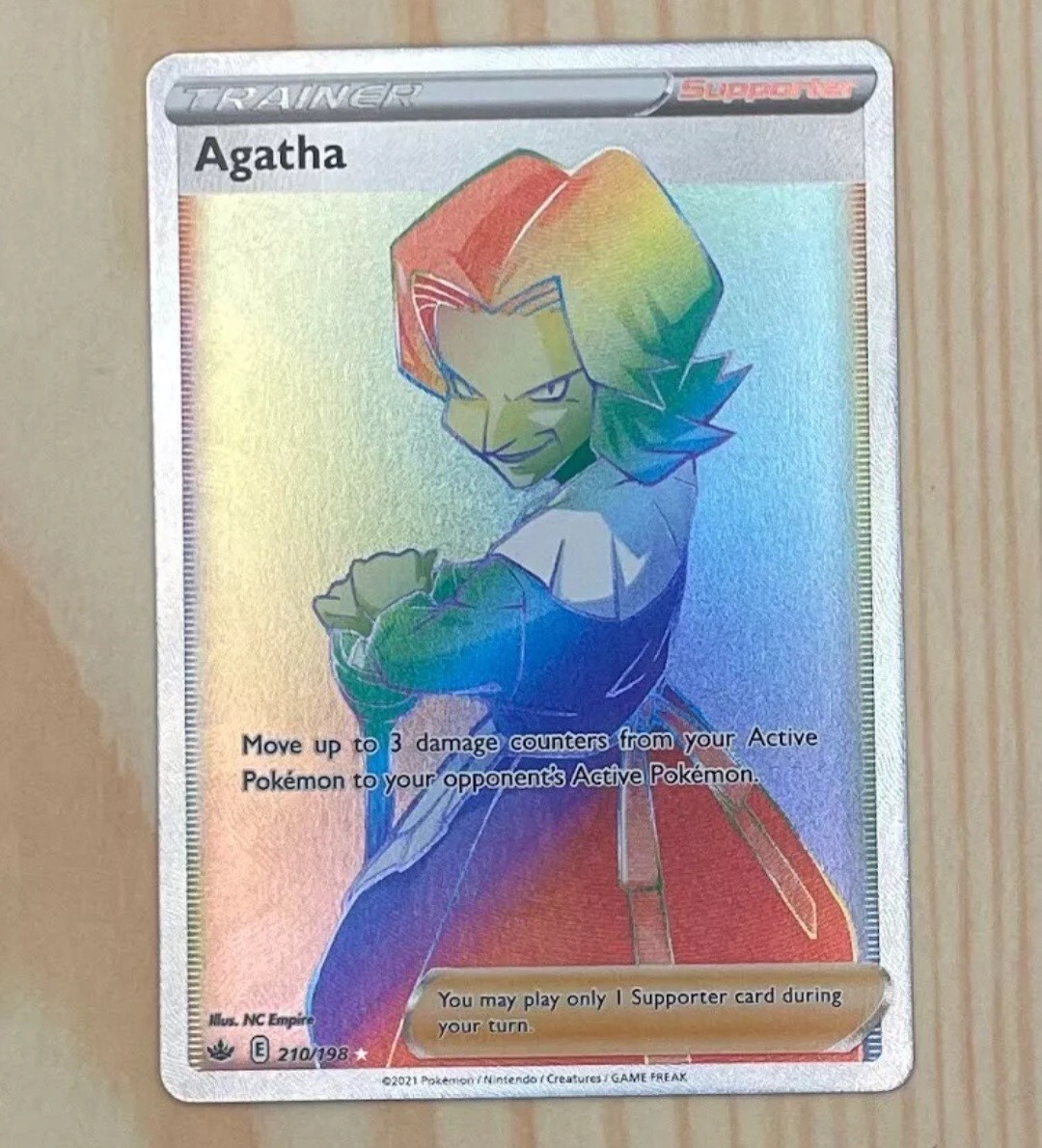 Pokémon Card Agatha 210/198 Chilling Reign - Near Mint