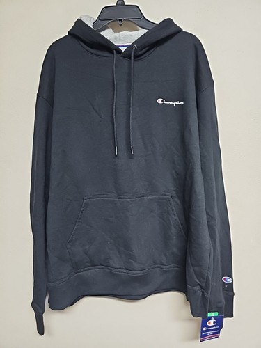 NWT CHAMPION Men's Jacket Long Sleeve Hooded Black Color Cotton Blend.Size XL - Picture 3 of 15