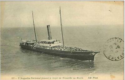 14.AUGUSTIN-NORMAND MAKING THE JOURNEY FROM FINDVILLE TO HAVRE.BOAT