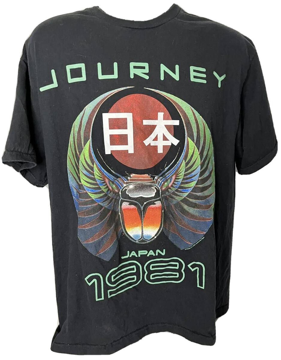Journey 1981 Tour Tシャツ Sサイズ JOURNEY JAPAN 1981 RETRO BAND ALBUM SHIRT, BLACK, MAN'S ADULT