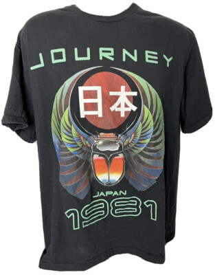 JOURNEY JAPAN 1981 RETRO BAND ALBUM SHIRT, BLACK, MAN'S ADULT