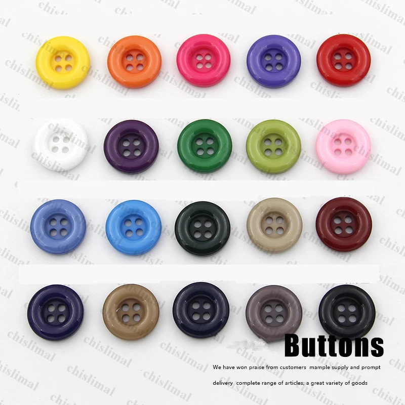 19 colors 7 size 4 Hole Buttons Bulk/Job Lot/Scrapbooking/Card