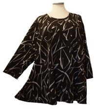 Mari Dago Eleganter Pullover in A-Form Schwar...