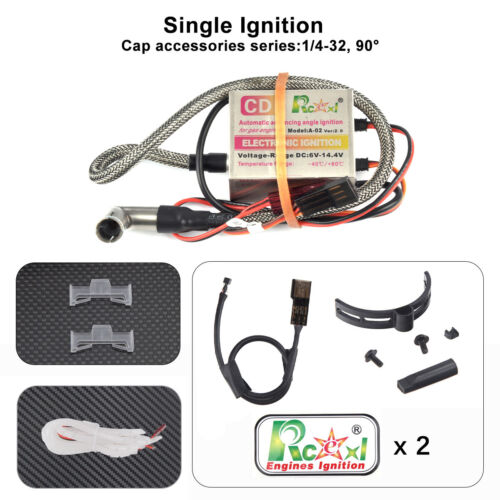 Rcexl Automatic Single Ignition for NGK ME8 1/4-32 90Degree+Universal Sensor kit - Picture 2 of 7