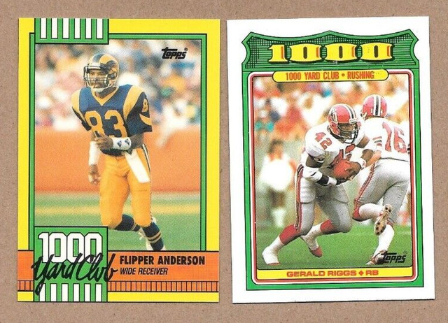 PICK YOUR 1988, 1989 & 1990 Topps Football 1000 yard club