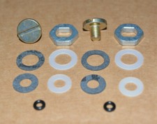 Pair, Needle & Seat Hardware Kit Nut Screw Nylon Stock Gasket Fits: Holley Carb