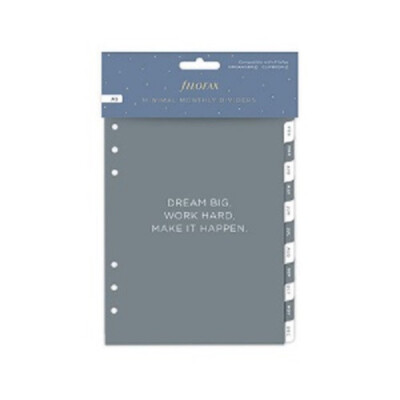 Filofax 132972 A5 Monats-Register Minimal / 12tlg.