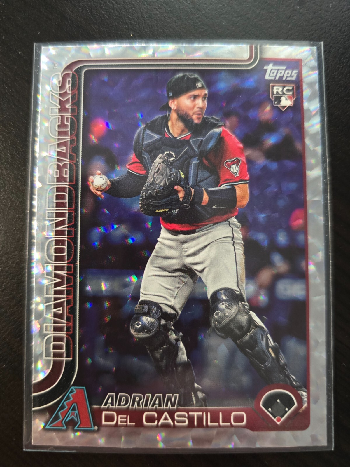 🔥 2025 Topps #226 Adrian Del Castillo Silver Crackle Foilboard DIAMONDBACKS