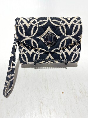 Vera Bradley B&W SMARTPHONE WRISTLET Turn Lock iPhone 6 iPhone 8 Wallet