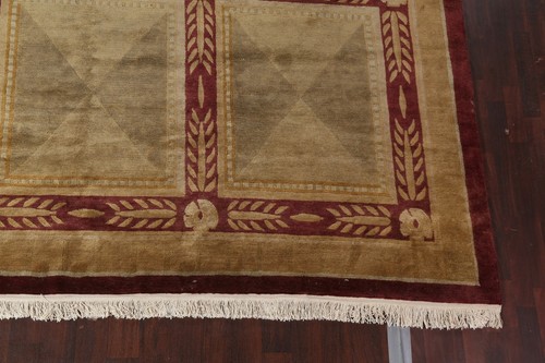 Vegetable Dye Geometric Nepalese Oriental Hand-knotted Over Size Area Rug 12x18 - Picture 6 of 12