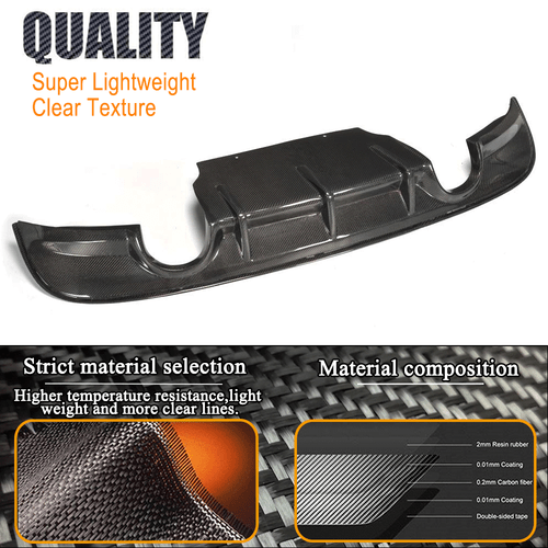 Fit For Jaguar XE X760 2015-2017 Rear Bumper Diffuser Lip Spoiler REAL CARBON - Picture 7 of 11