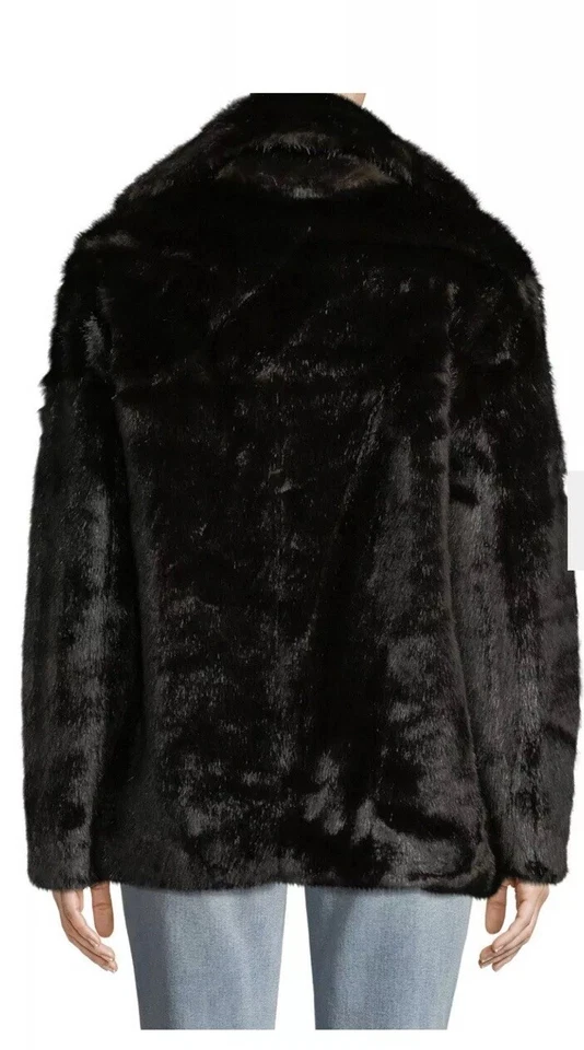 Chaqueta de moto de visón sintético de gran tamaño Kendall + Kylie, talla XS Foto 3 de 4