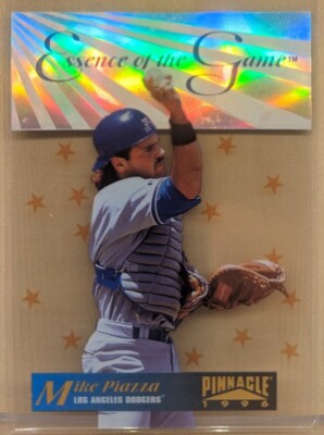 1996 Pinnacle ESSANCE OF THE GAME #10 Mike Piazza Dodgers HOF ACETATE HOLOFOIL