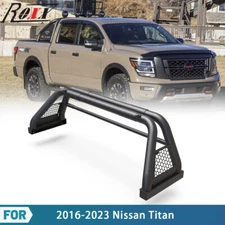 For 2004-2024 Nissan Titan Roll Sport Bar Pickup Chase Rack Bar Black Steel