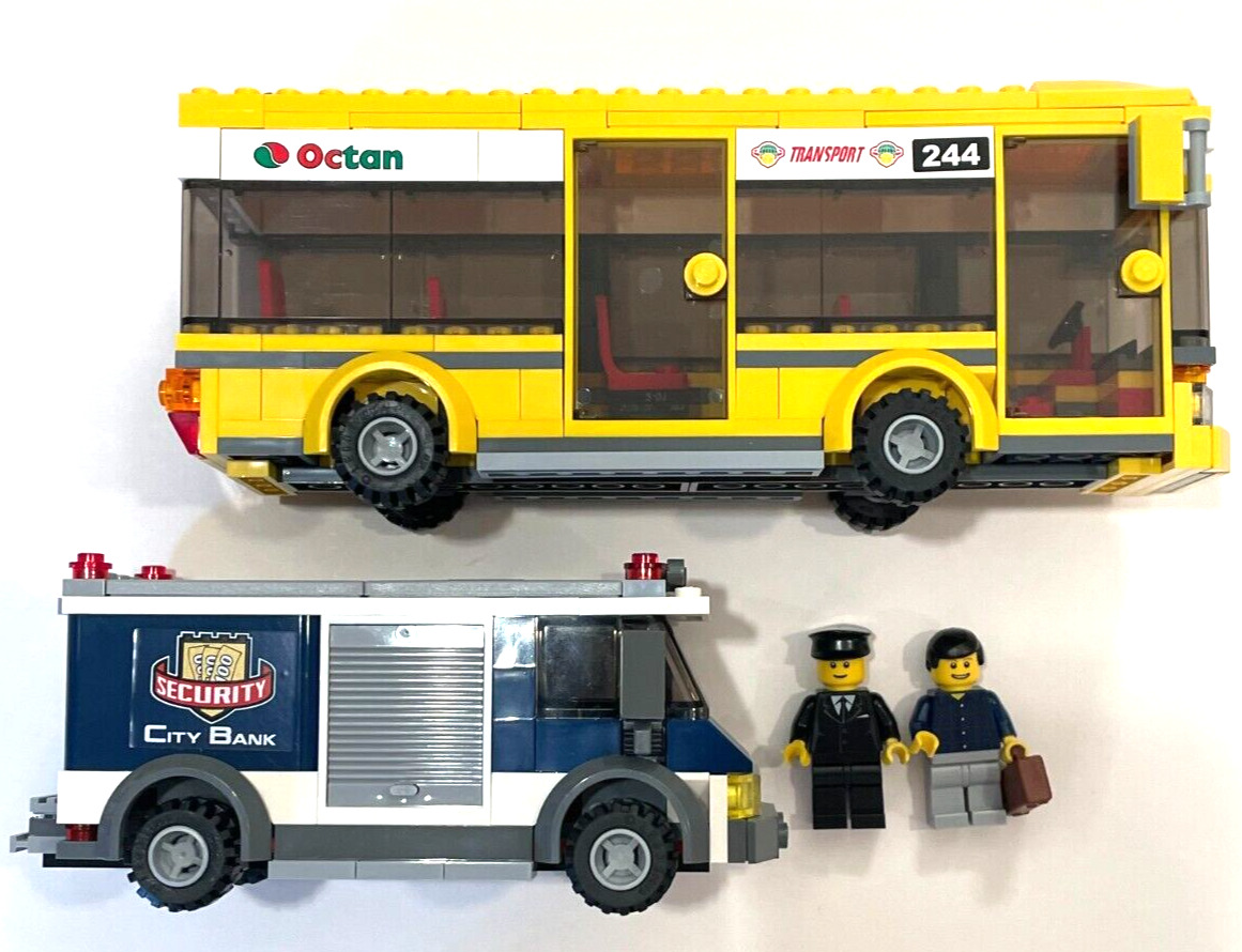 Lego City Armored Bank Truck Set 3661 Yellow Bus Set 7641 Excellent Condition