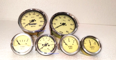 Smiths Gauge Kit Temp Oil Fuel Volt Il Temp Speedo 0-180MPH 0-80RPM